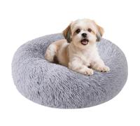 Nisrada Lit pour Chat d'intérieur - 50cm - pour Petits et Grands Chiens - Lit Rond Lavable pour Chiot et Chaton avec Fond antidérapant