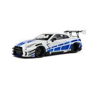 SOLIDO 1:18 Nissan GT-R (R35) W/Liberty Walk Body KIT 2.0 White and Blue St
