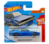 Nissan Skyline 2000 GT-R Blue Hot Wheels Then And Now 2018 Short Card FJX88