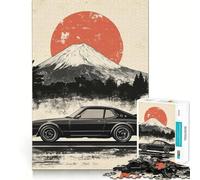 Nissan Skyline et Le Mont Fuji Puzzle de 1000 pièces pour Adultes Améliore la mémoire et Le Plaisir de Jouer Ensemble Bordure précise Cadeau saisonnier (38x52cm)