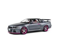 Nissan Skyline GT-R BNR34 gris 1999 1:18 solide