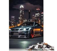 Nissan Skyline R34 Puzzle 1000 Pièces pour Adultes, Puzzle Créatif Rectangulaire en Bois Amis et Famille, 1000 Pièces (75x50cm)