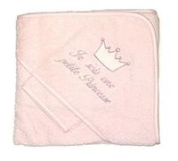 NISSANOU ® Serviette Cap Sortie de Bain bébé idée Cadeau Naissance bébé maternité ou idée Annonce de Grossesse (Rose Princesse)