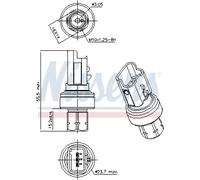 NISSENS 301104 Pressostat, climatisation pour CITROËN,DS,FIAT,LANCIA,PEUGEOT