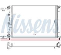 Radiateur, refroidissement du moteur NISSENS 60071