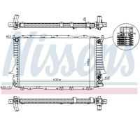 Radiateur, refroidissement du moteur NISSENS 60476