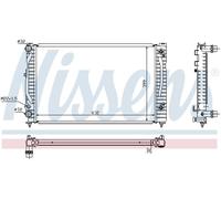 NISSENS 60499 Radiateur, refroidissement du moteur pour AUDI,SKODA,VW