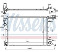 NISSENS 606277 Radiateur, refroidissement du moteur pour FIAT