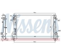 Radiateur d'eau Grille de radiateur soudée 606455 NISSENS pour CHEVROLET
