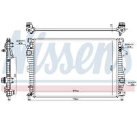 Radiateur, refroidissement moteur NISSENS 606681