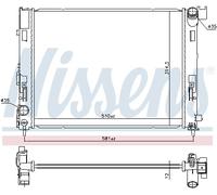 NISSENS 606726 Radiateur, refroidissement du moteur pour DACIA,MITSUBISHI,NISSAN