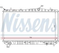 NISSENS 61633 Radiateur, refroidissement du moteur pour CHEVROLET,DAEWOO