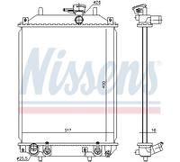 NISSENS 61739 Radiateur, refroidissement du moteur pour DAIHATSU