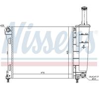 NISSENS 61936 Radiateur, refroidissement du moteur pour FIAT,FORD