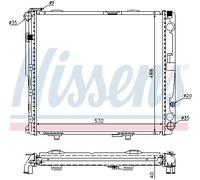 Nissens Radiateur de refroidissement moteur 62696A – 488×532×40 mm – Mercedes‑Benz W124