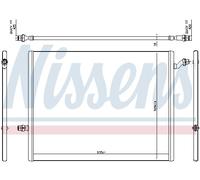 Refroidisseur d'air intercooler ailettes jointes mécaniquement 627024 NISSENS