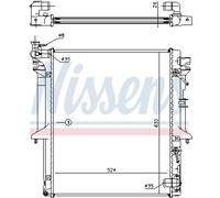 NISSENS 62896 Radiateur, refroidissement du moteur pour MITSUBISHI