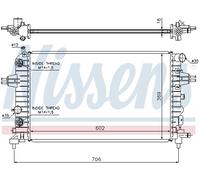 [Radiateur, refroidissement du moteur NISSENS 63027A]