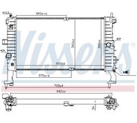 NISSENS 63092 Radiateur, refroidissement du moteur pour OPEL,VAUXHALL