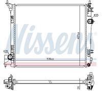 NISSENS 637664 Radiateur, refroidissement du moteur pour NISSAN,RENAULT