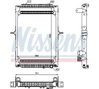 NISSENS 63785 Radiateur, refroidissement du moteur pour RENAULT TRUCKS