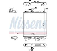 Nissens Radiateur moteur 64195 pour Suzuki Ignis FH 1.3/1.5 Sport
