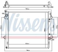 Radiateur d'eau Grille de radiateur soudée 64661 NISSENS