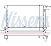 NISSENS 651811 Radiateur, refroidissement du moteur pour VW