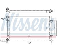 Nissens Radiateur de refroidissement moteur 65277 pour VW Golf VI, Audi A3, SEAT