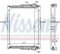 NISSENS 65475 Radiateur, refroidissement du moteur pour RENAULT TRUCKS,VOLVO