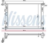 Radiateur d'eau Grille de radiateur soudée 66674 NISSENS pour KIA HYUNDAI