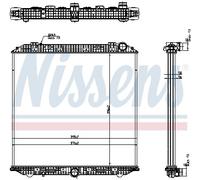 NISSENS 671750 Radiateur, refroidissement du moteur pour MERCEDES-BENZ