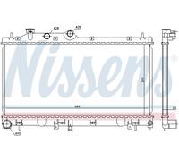 NISSENS 67721 Radiateur, refroidissement du moteur pour SUBARU