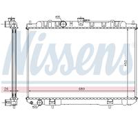 NISSENS 68705A Radiateur, refroidissement du moteur pour NISSAN