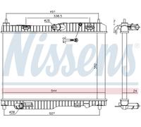 NISSENS 69233 Radiateur, refroidissement du moteur pour FORD