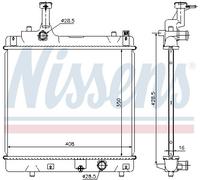 NISSENS 69401 Radiateur, refroidissement du moteur pour NISSAN,SUZUKI