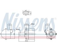 Nissens Pompe à eau électrique 831116 pour Audi VW Porsche Bentley