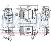 NISSENS 890015 Compresseur, climatisation pour NISSAN,RENAULT