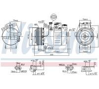 Nissens Compresseur de climatisation 890115 – R 134a PAG 46 – pour Mercedes-Benz SLK
