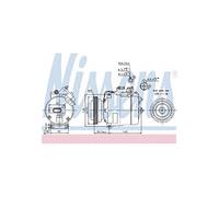 Compresseur de climatisation R 134a PAG 46 89027 NISSENS pour AUDI VW SKODA