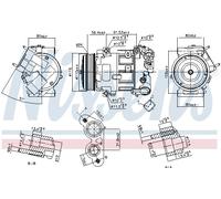 NISSENS 890324 Compresseur, climatisation pour CITROËN,DS,OPEL,PEUGEOT,VAUXHALL