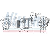 NISSENS 89041 Compresseur, climatisation pour OPEL,VAUXHALL