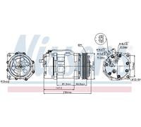 Nissens Compresseur de climatisation 89044 – R 134a PAG 46 – pour VW