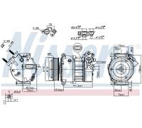 NISSENS 890617 Compresseur, climatisation pour JAGUAR,LAND ROVER