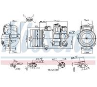 Compresseur de climatisation R 134a PAG 46 890645 NISSENS pour MERCEDES-BENZ SLK
