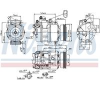 Nissens Compresseur de climatisation 89073 R 134a PAG 46 pour Audi A4 B6