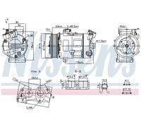 NISSENS 890947 Compresseur, climatisation pour FIAT,NISSAN,OPEL,RENAULT,VAUXHALL