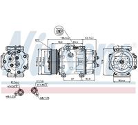 NISSENS 89143 Compresseur, climatisation pour FORD,VOLVO