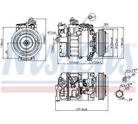 Nissens Compresseur de climatisation 89231 - R 134a PAG 46 - pour Land Rover MG
