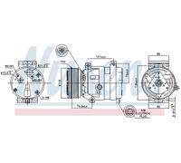 Compresseur de climatisation NISSENS 89267